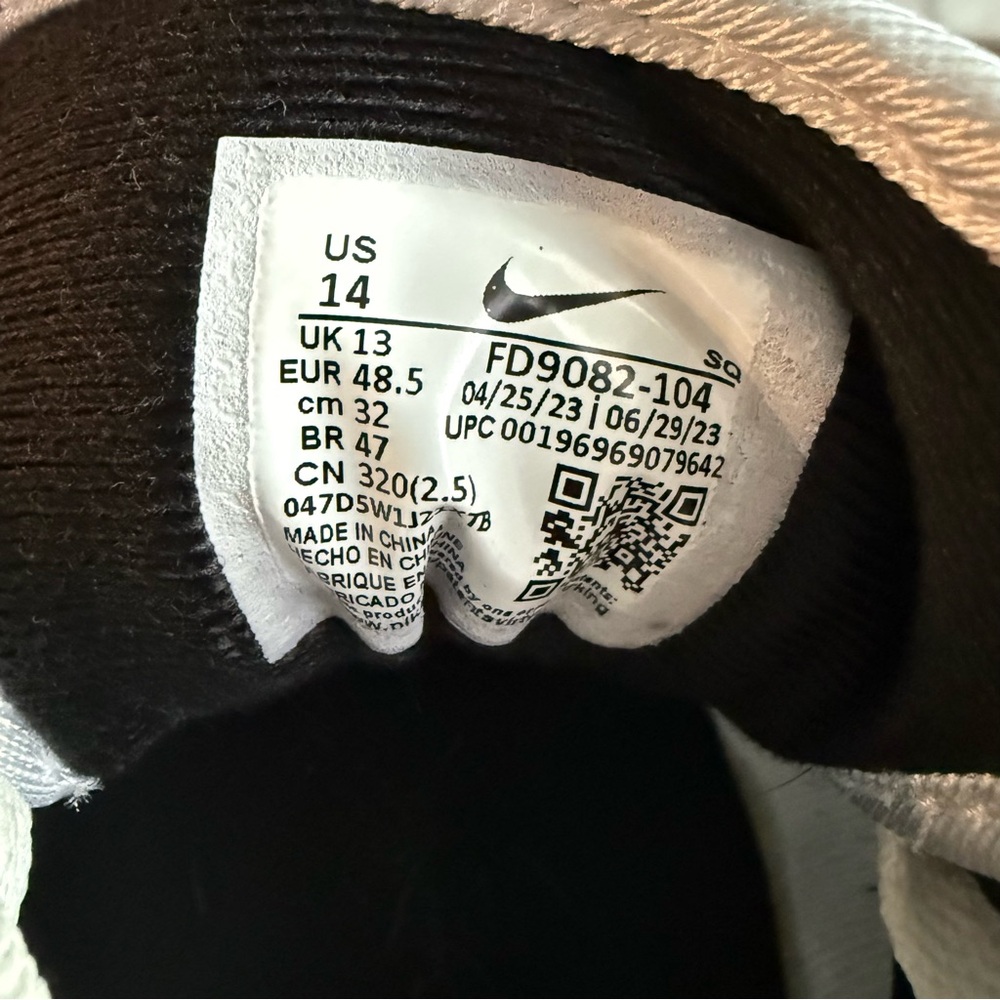 Mens Nike Air Max 1 size 14 White Gold Black Sneakers Retro FD9082-104 - Picture 5 of 5